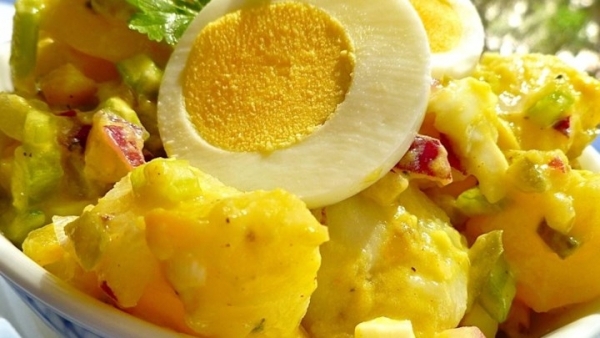 Картофельный салат с овощным маринадом